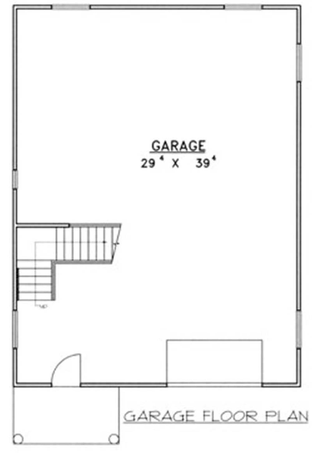 Floor Plan Garage of Garage w/Apartments Plan #132-1370