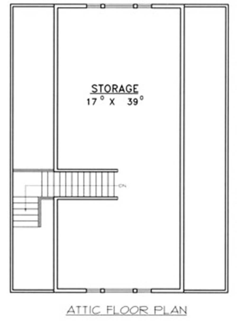 Floor Plan Second Story of Garage w/Apartments Plan #132-1370