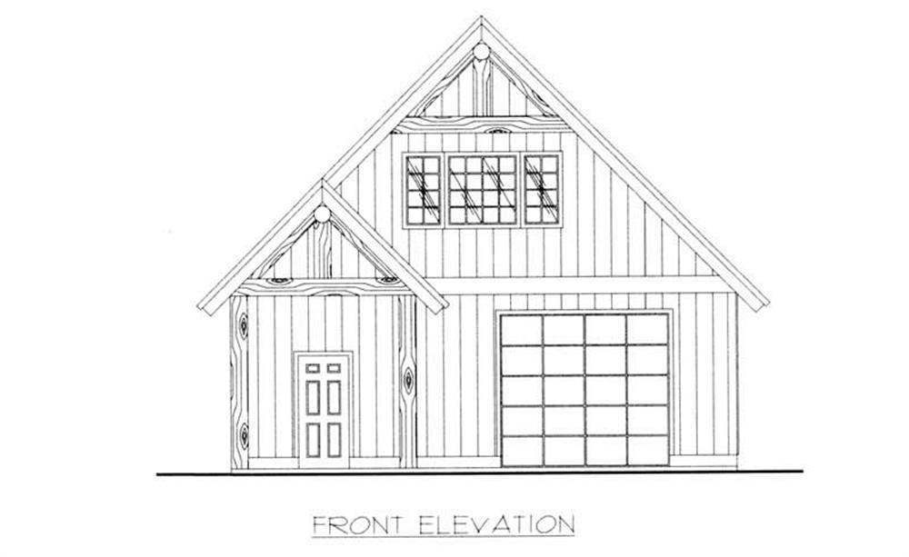 Home Plan Front Elevation of this 0-Bedroom,720 Sq Ft Plan -132-1370