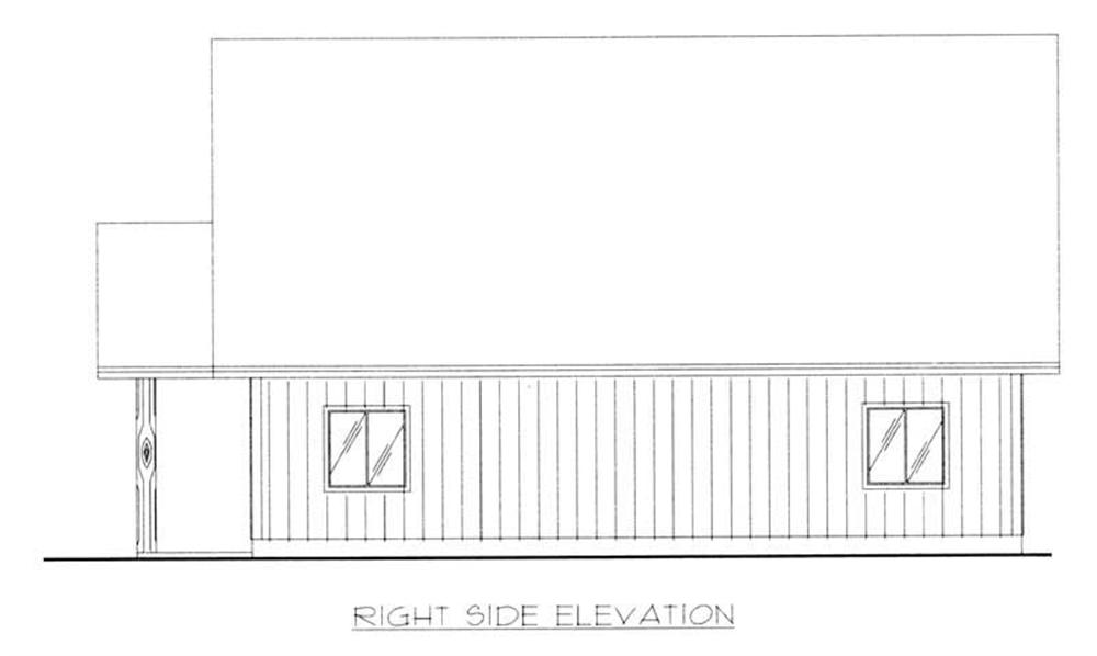 Home Plan Right Elevation of this 0-Bedroom,720 Sq Ft Plan -132-1370