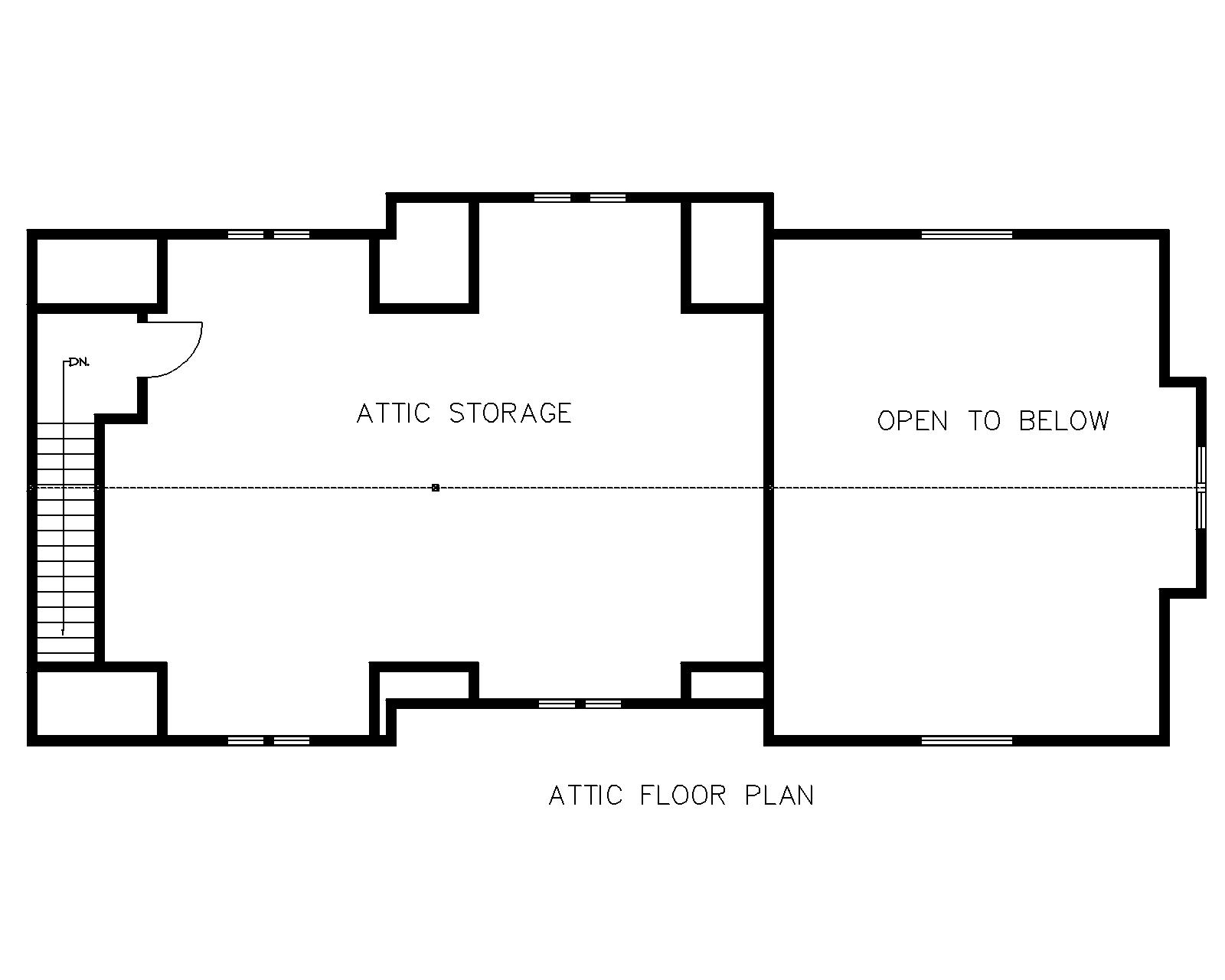 Floor Plan Second Story of Garage Plan #132-1371