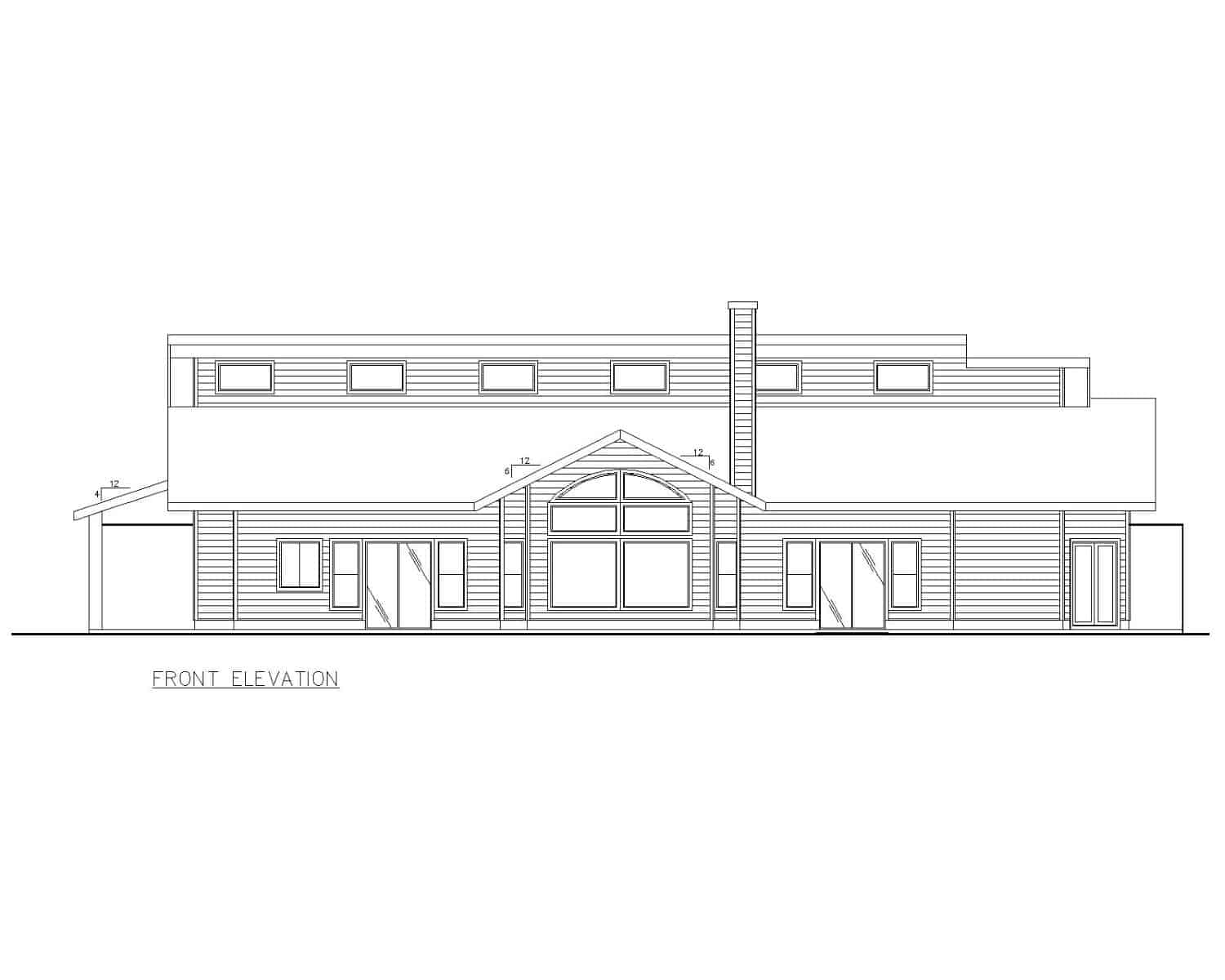 Home Plan Front Elevation of this 3-Bedroom,2212 Sq Ft Plan -132-1372
