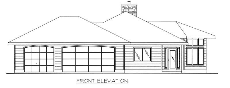 Home Plan Front Elevation of this 3-Bedroom,2075 Sq Ft Plan -132-1374