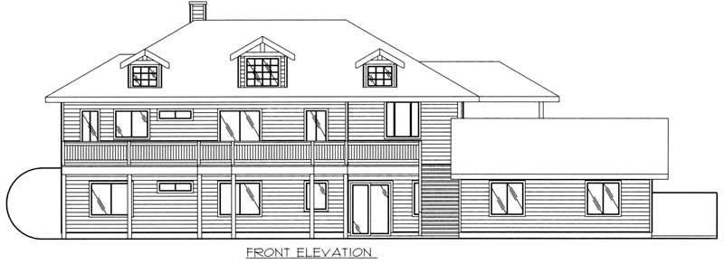 Home Plan Front Elevation of this 4-Bedroom,2812 Sq Ft Plan -132-1377