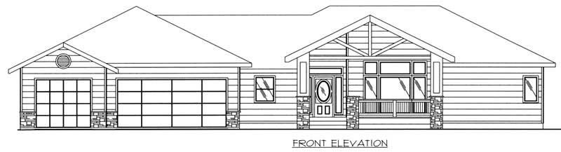 Home Plan Front Elevation of this 3-Bedroom,2709 Sq Ft Plan -132-1378