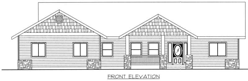 Home Plan Front Elevation of this 3-Bedroom,1898 Sq Ft Plan -132-1379
