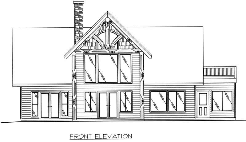 Home Plan Front Elevation of this 3-Bedroom,1713 Sq Ft Plan -132-1380