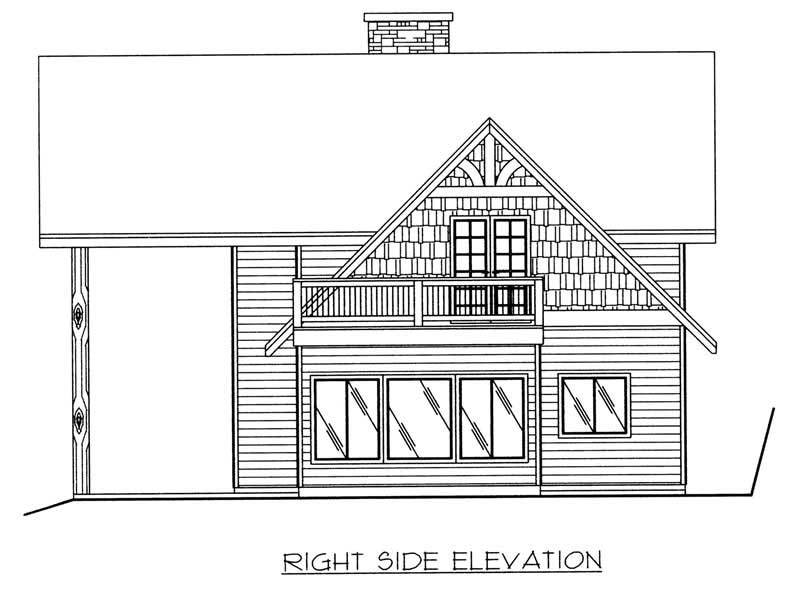 Home Plan Right Elevation of this 3-Bedroom,1713 Sq Ft Plan -132-1380