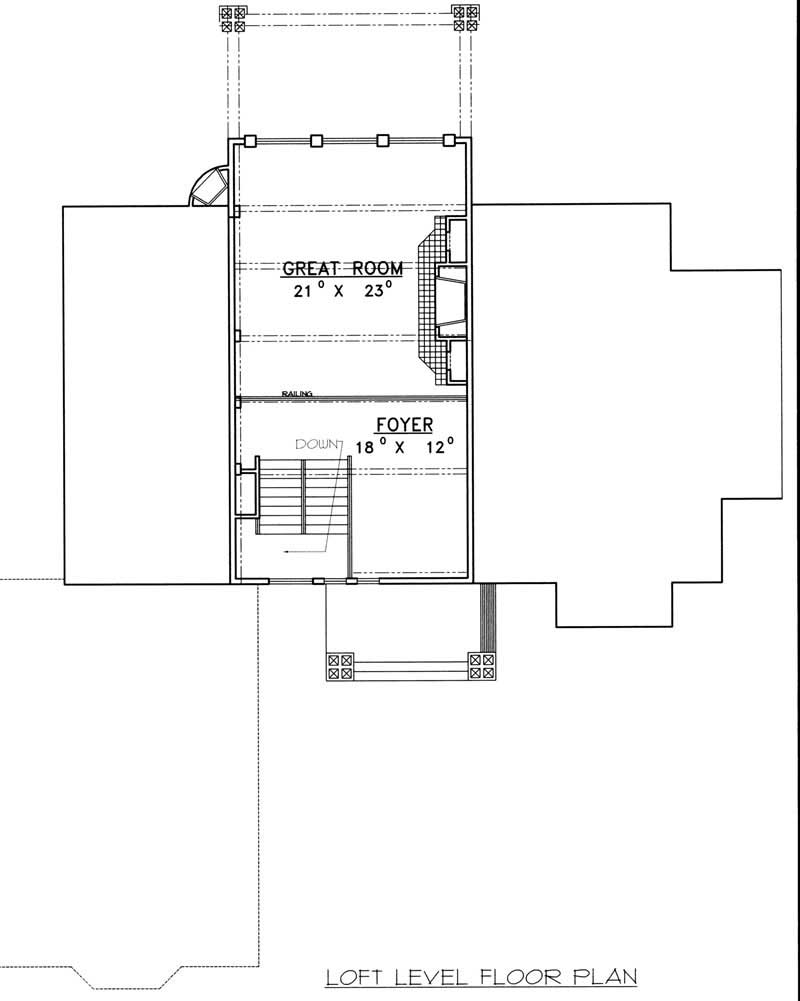 Floor Plan Second Story of Plan #132-1381