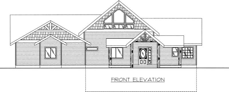 Home Plan Front Elevation of this 2-Bedroom,2214 Sq Ft Plan -132-1382