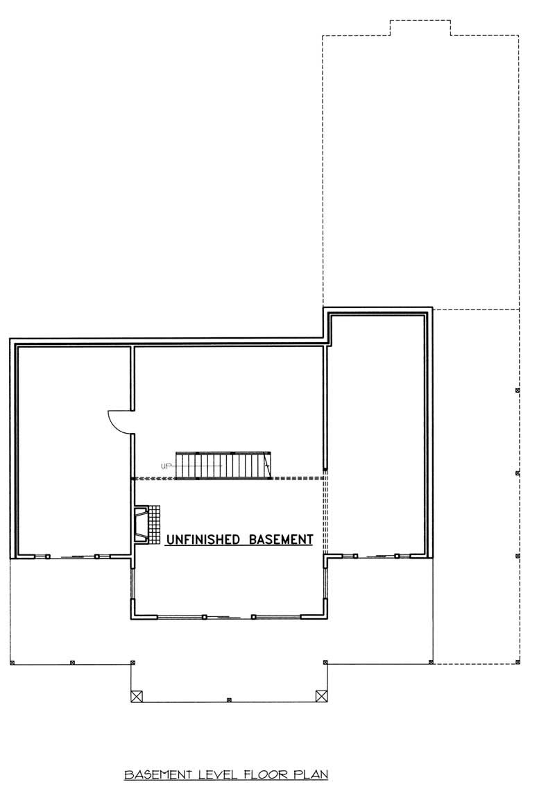 Floor Plan Basement of Craftsman Plan #132-1382
