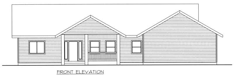 Home Plan Front Elevation of this 3-Bedroom,1898 Sq Ft Plan -132-1383