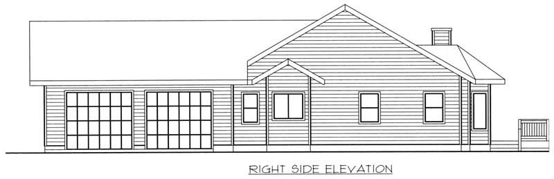 Home Plan Right Elevation of this 3-Bedroom,1898 Sq Ft Plan -132-1383