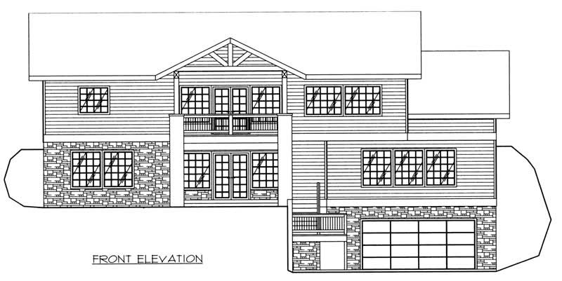 Home Plan Front Elevation of this 3-Bedroom,3164 Sq Ft Plan -132-1386
