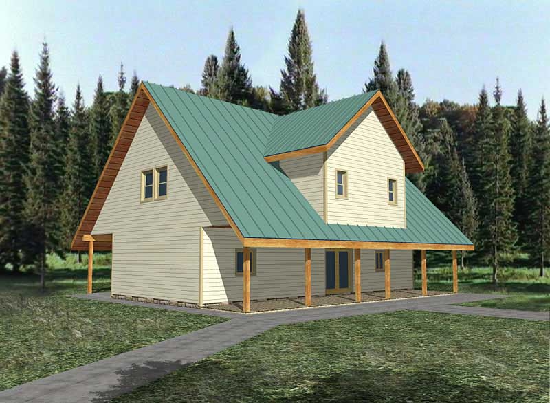 Front Elevation of this Concrete Block/ ICF Design House (#132-1391) at The Plan Collection.