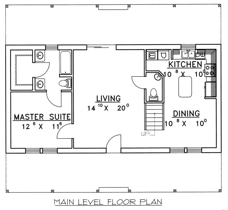 Floor Plan First Story of Concrete Block/ ICF Design Plan #132-1391