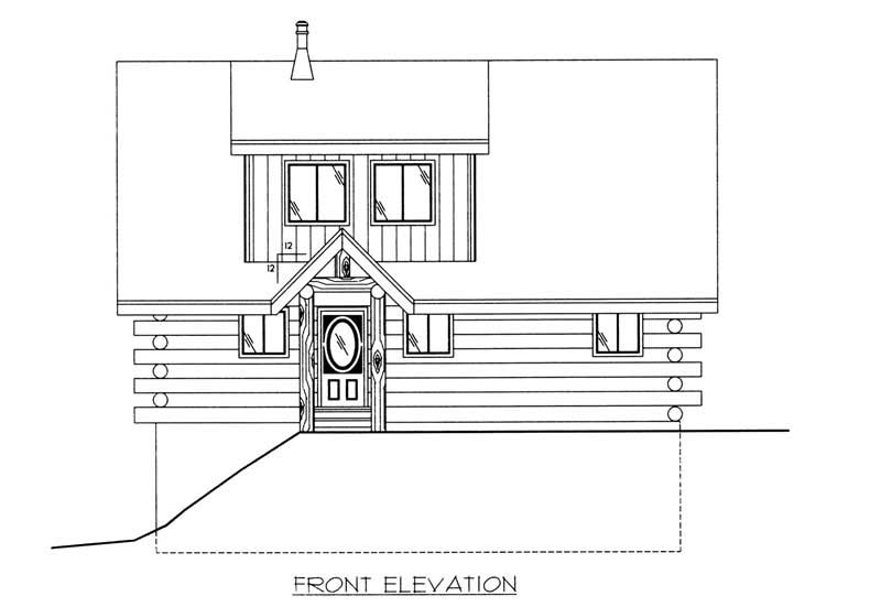 Home Plan Front Elevation of this 1-Bedroom,1485 Sq Ft Plan -132-1398