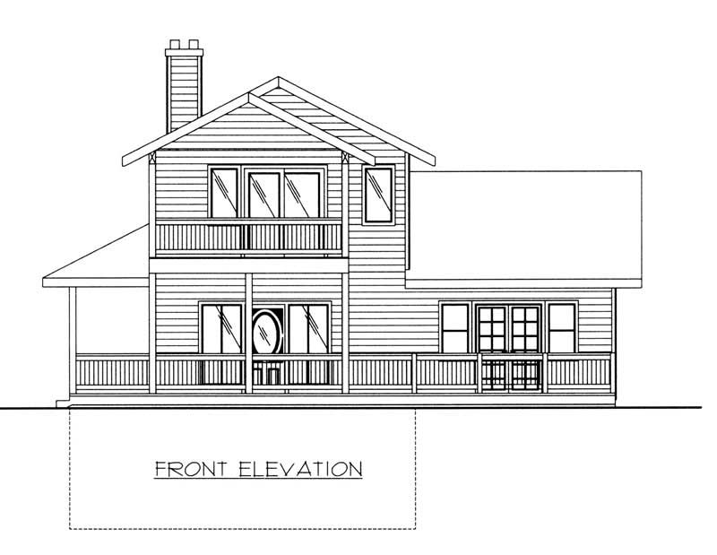 Home Plan Front Elevation of this 2-Bedroom,1526 Sq Ft Plan -132-1405