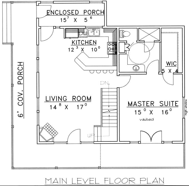 Floor Plan First Story of Ranch Plan #132-1405