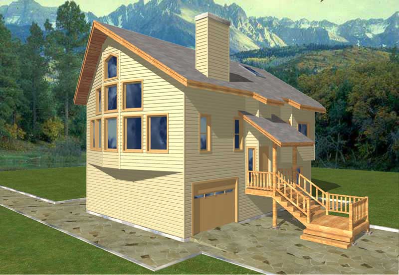 Front Elevation of this Coastal House (#132-1417) at The Plan Collection.