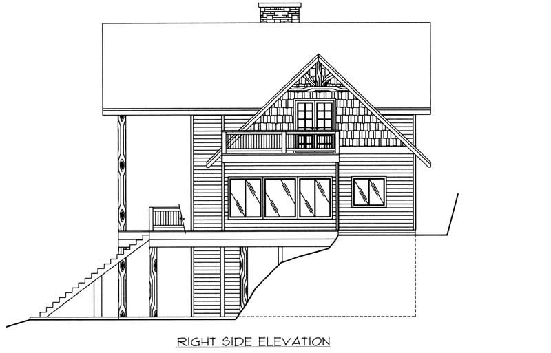 Home Plan Right Elevation of this 3-Bedroom,2272 Sq Ft Plan -132-1418