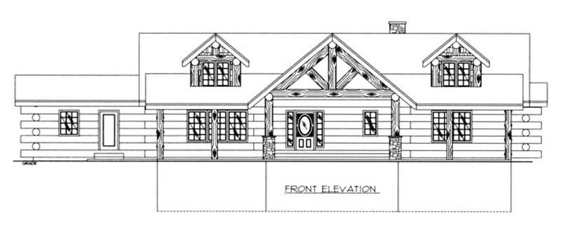 Home Plan Front Elevation of this 4-Bedroom,6626 Sq Ft Plan -132-1426