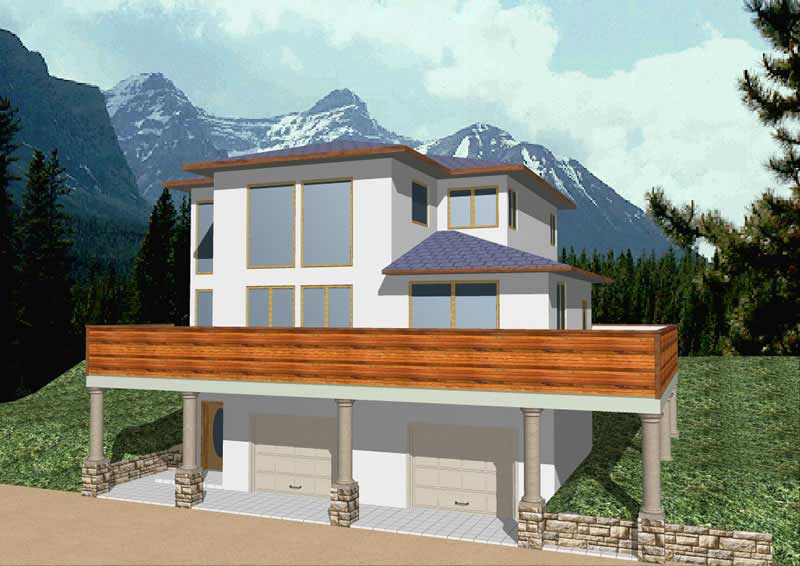 Front Elevation of this Country House (#132-1431) at The Plan Collection.