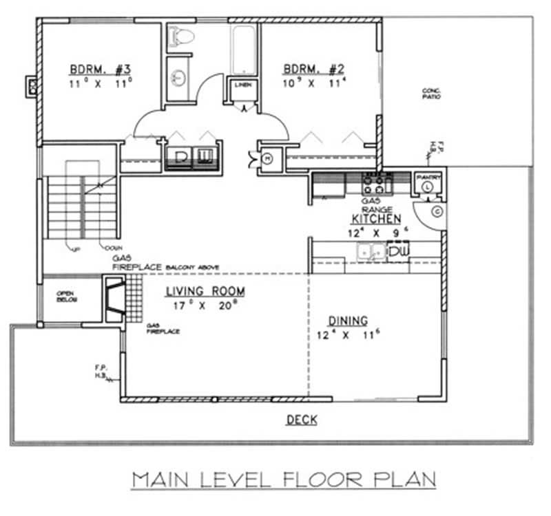 Floor Plan First Story of Country Plan #132-1431