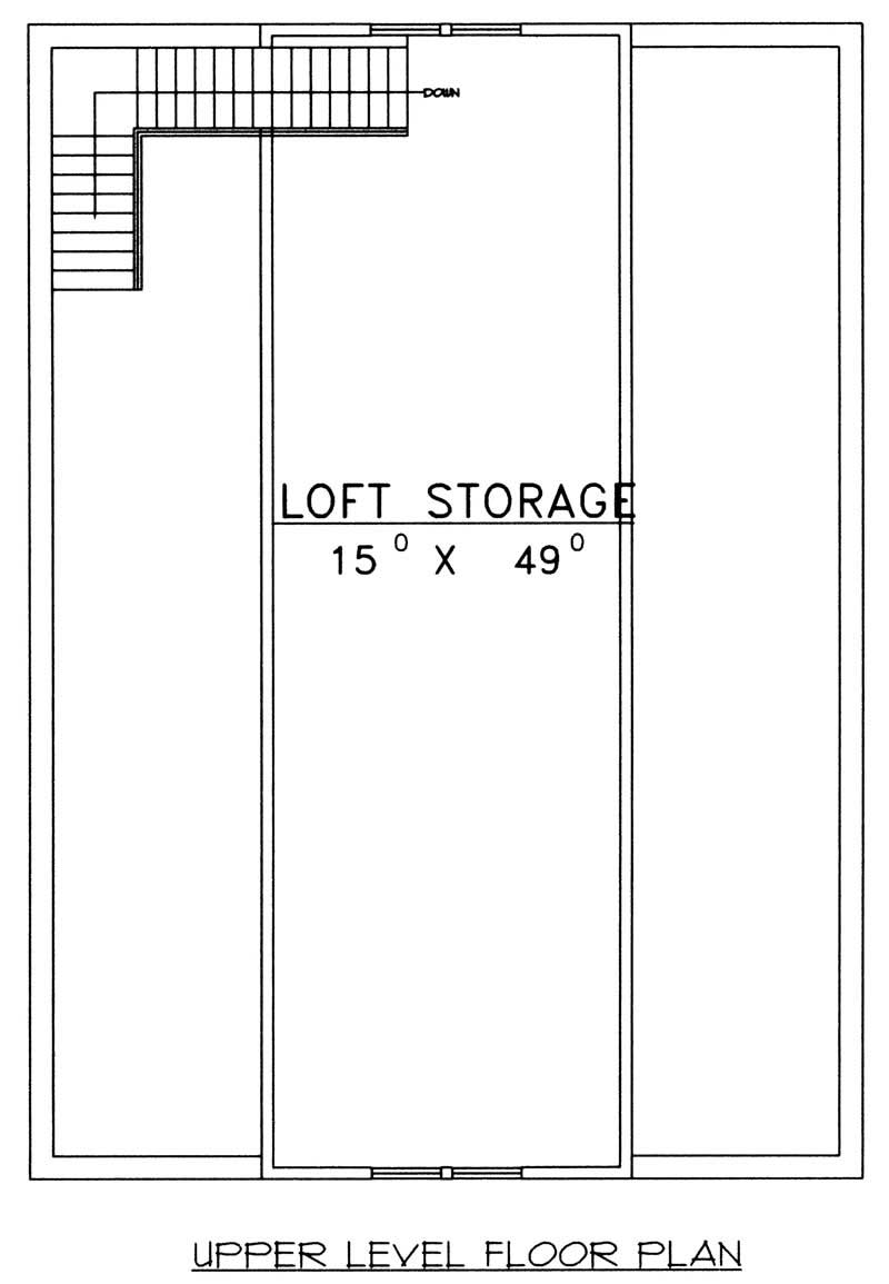 Floor Plan Second Story of Garage Plan #132-1432