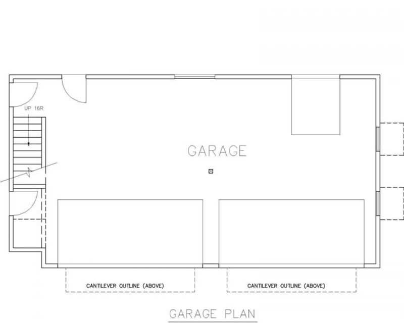 Garage of this 3-Bedroom, 1075 Sq Ft Plan - 132-1434