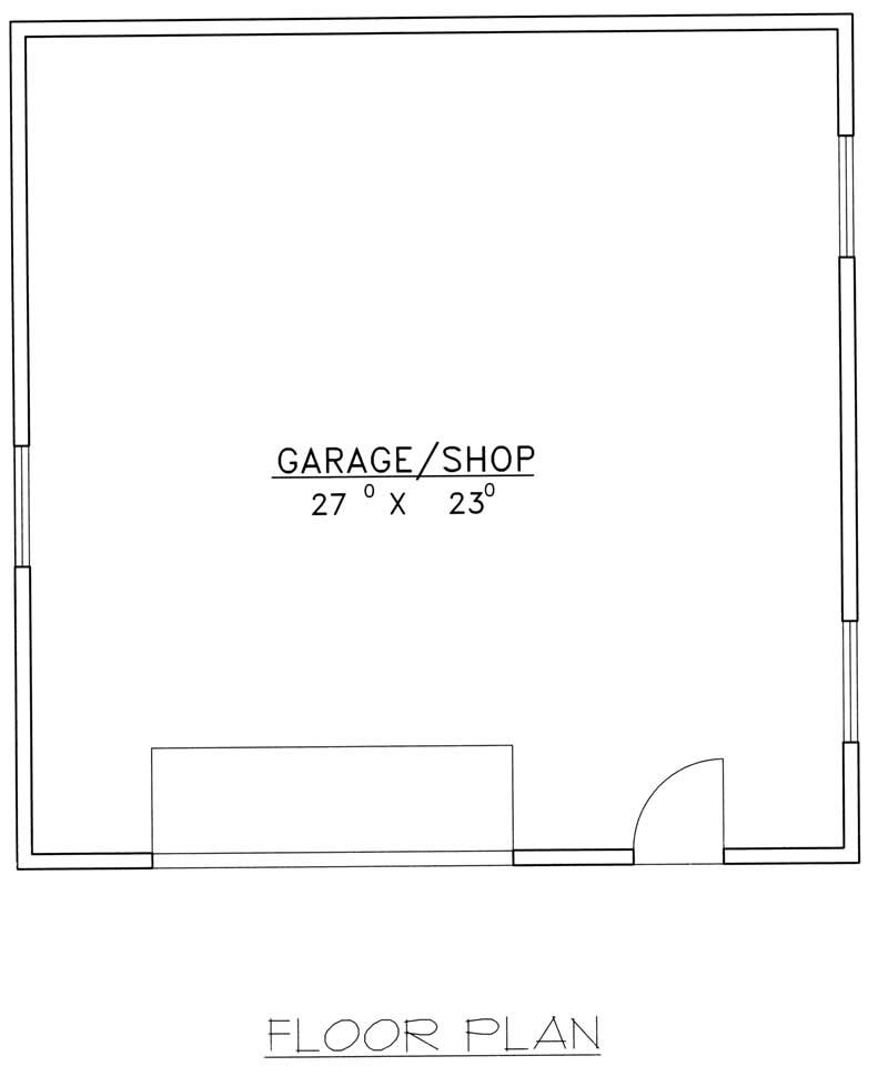 Floor Plan First Story of Garage Plan #132-1435