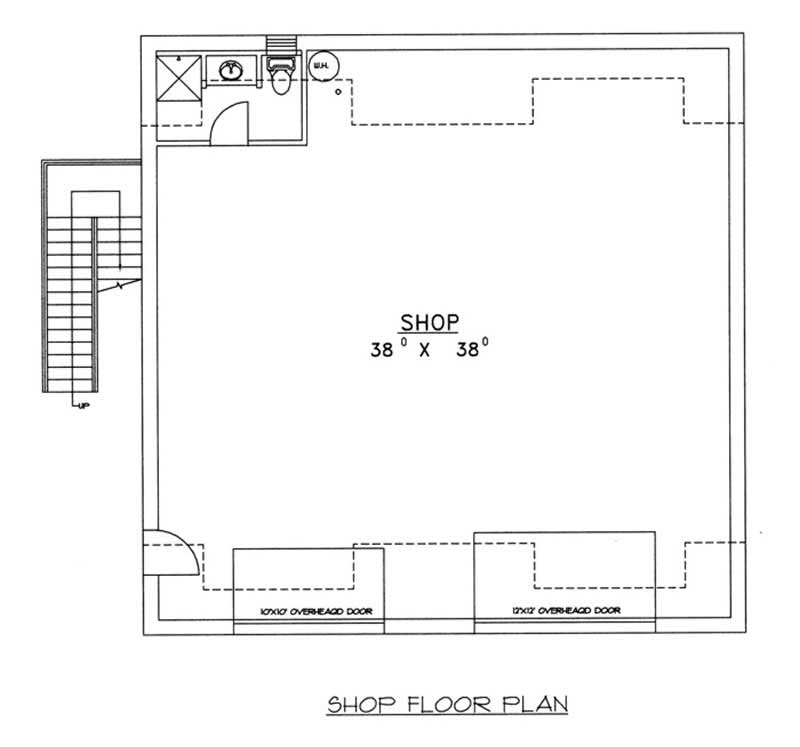 Floor Plan First Story of Garage Plan #132-1444