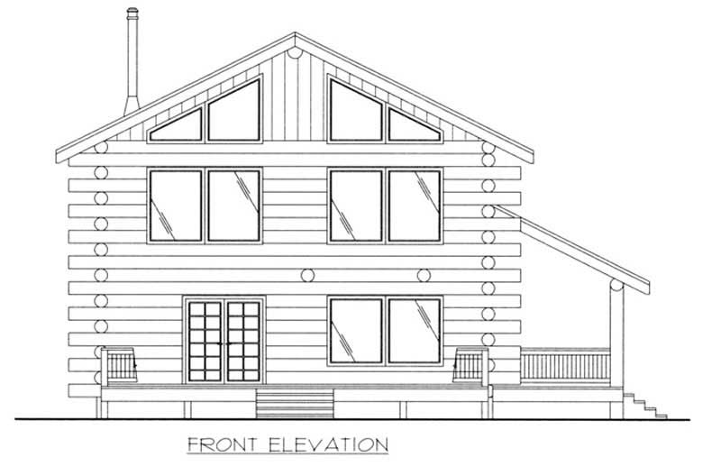 Home Plan Front Elevation of this 2-Bedroom,1830 Sq Ft Plan -132-1447