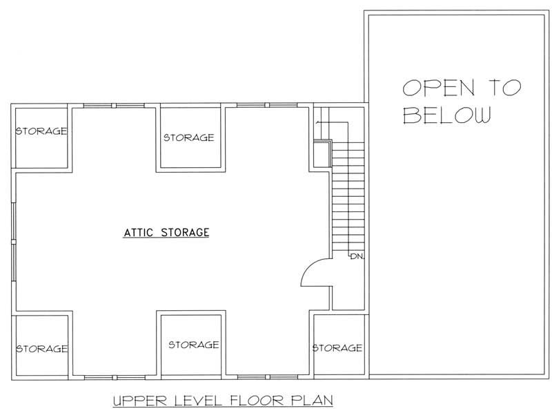 Floor Plan Second Story of Garage Plan #132-1448
