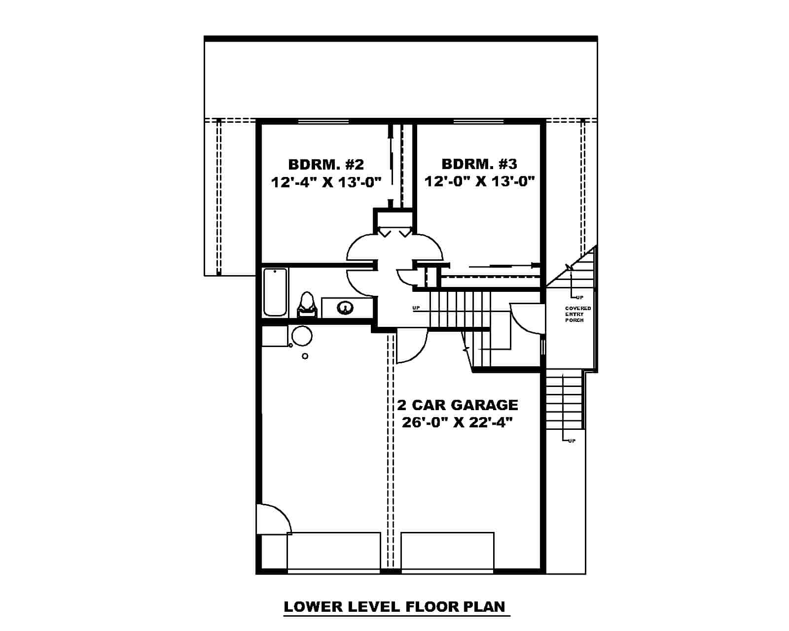 Floor Plan Basement of Vacation Homes Plan #132-1454