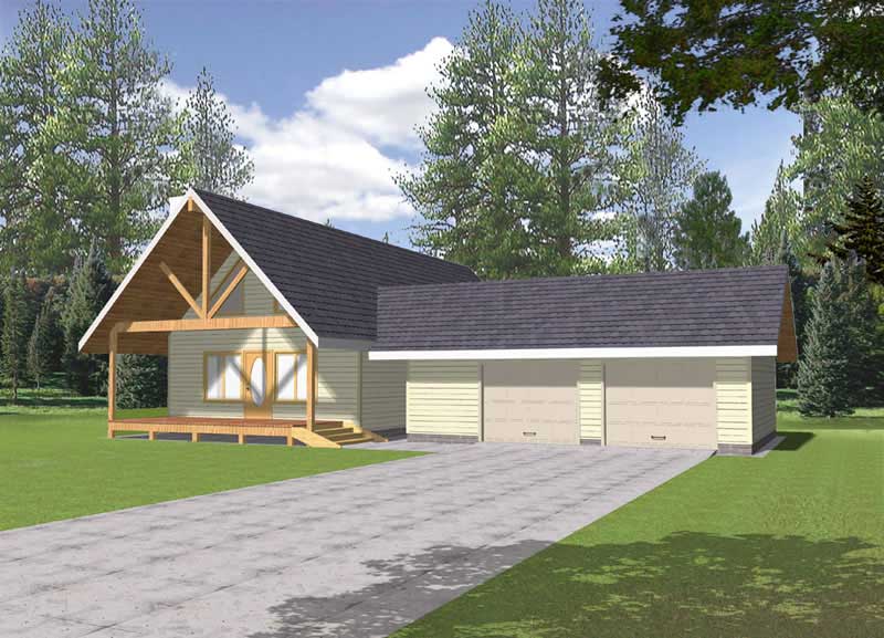 Front Elevation of this Vacation Homes House (#132-1456) at The Plan Collection.