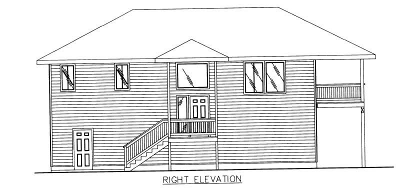 Home Plan Rear Elevation of this 3-Bedroom,1811 Sq Ft Plan -132-1477