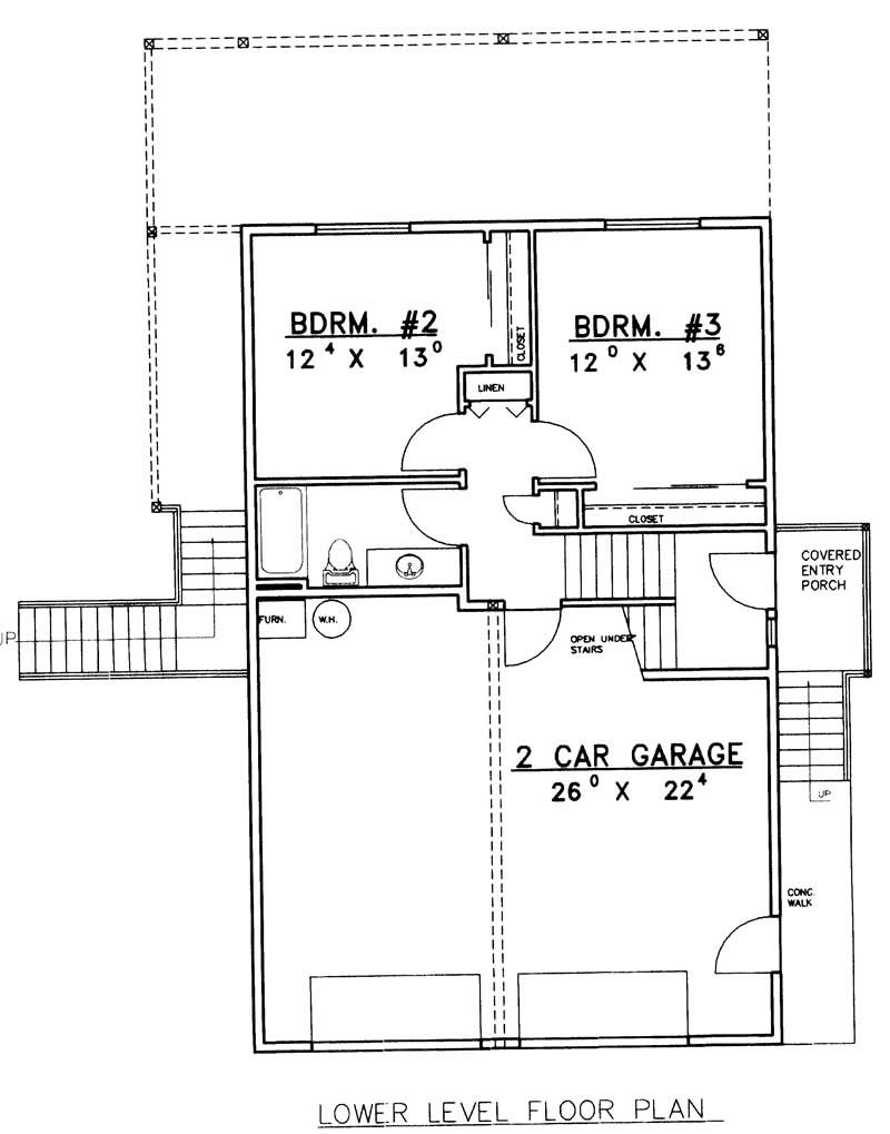 Floor Plan Basement of Vacation Homes Plan #132-1477