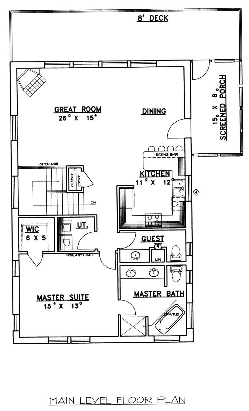 Floor Plan First Story of Concrete Block/ ICF Design Plan #132-1481