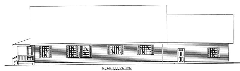Home Plan Rear Elevation of this 3-Bedroom,3040 Sq Ft Plan -132-1482