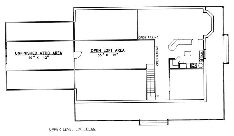 Floor Plan Second Story of Concrete Block/ ICF Design Plan #132-1482