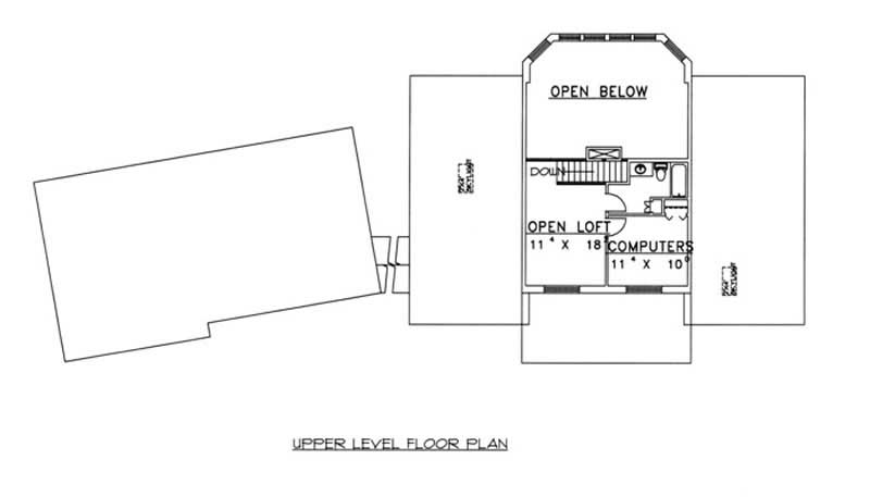 Floor Plan Second Story of Concrete Block/ ICF Design Plan #132-1484