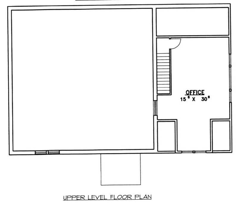 Floor Plan Second Story of Concrete Block/ ICF Design Plan #132-1488