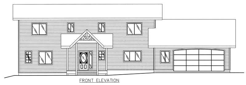 Home Plan Front Elevation of this 3-Bedroom,2288 Sq Ft Plan -132-1493
