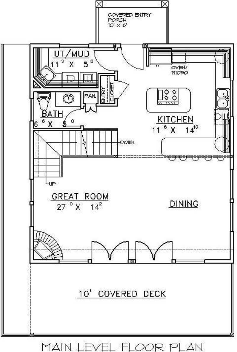 Floor Plan First Story of Contemporary Plan #132-1501
