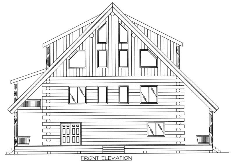 Home Plan Front Elevation of this 2-Bedroom,4200 Sq Ft Plan -132-1511