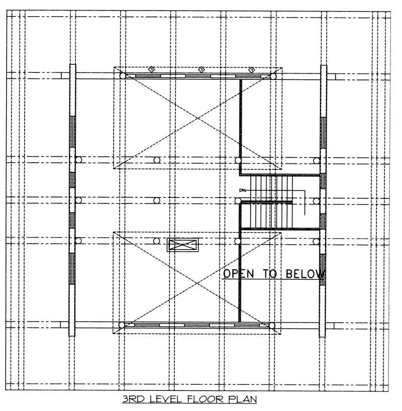 Floor Plan Third Story of Country Plan #132-1511