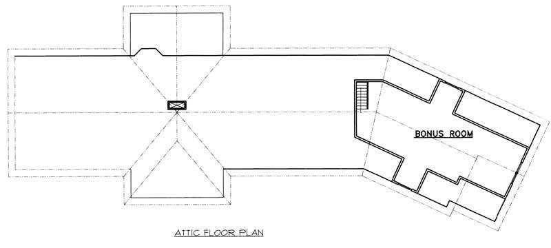 Floor Plan Bonus Room of Ranch Plan #132-1518