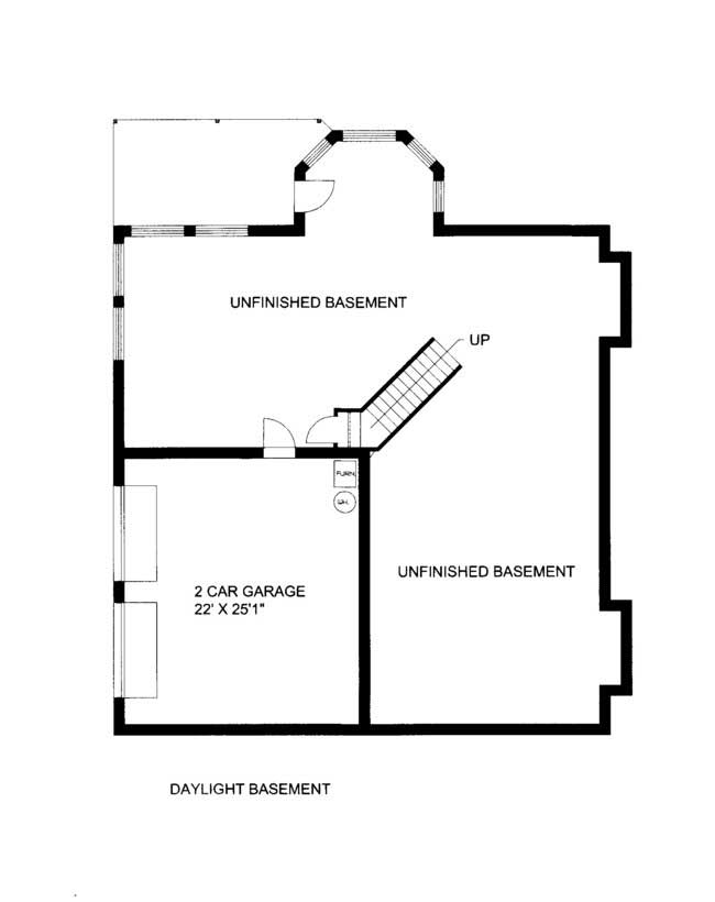 Floor Plan Basement of Concrete Block/ ICF Design Plan #132-1521