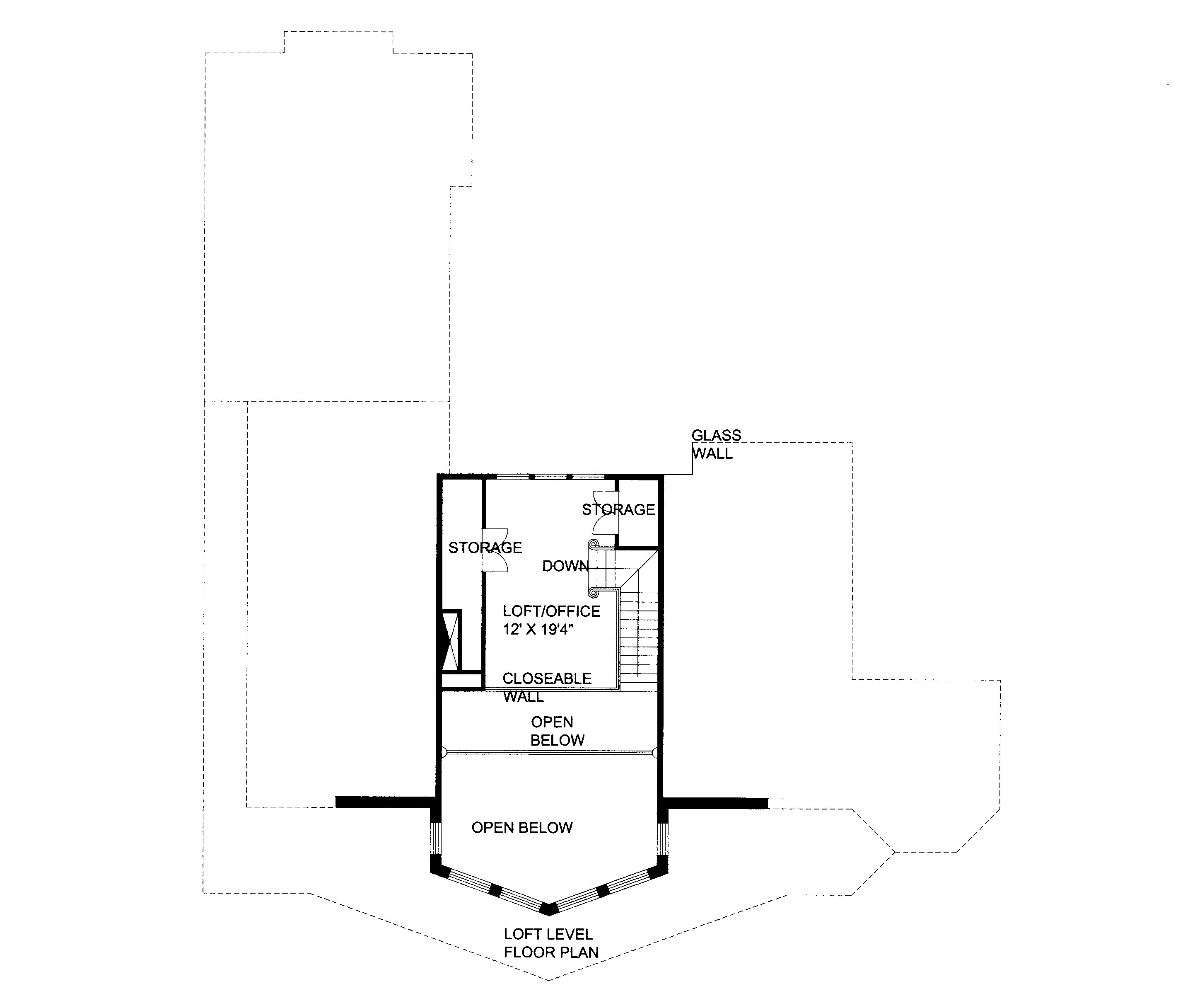Floor Plan Second Story of Traditional Plan #132-1522